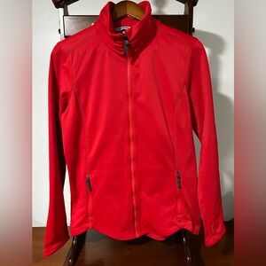 Port Authority Women’s Large Red Full Zip Utility Jacket, Athletic, Collar